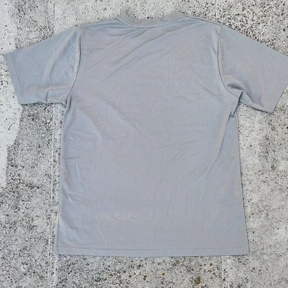Reebok Men Tee Gray Polyester Sport Athletic T Shirt Size M - Picture 7 of 10